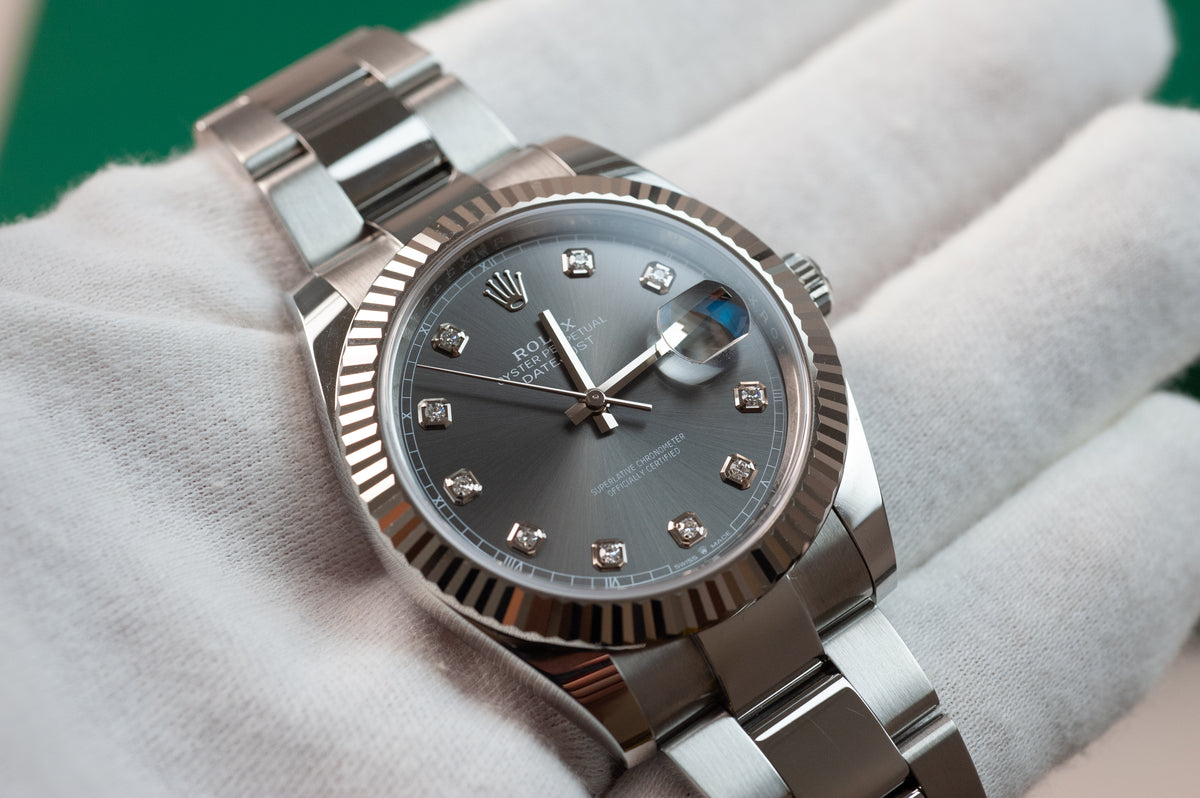 Rolex Datejust 41 mit Steinen I Ref. 126334 I 08/24 I neuwertig I Full Set