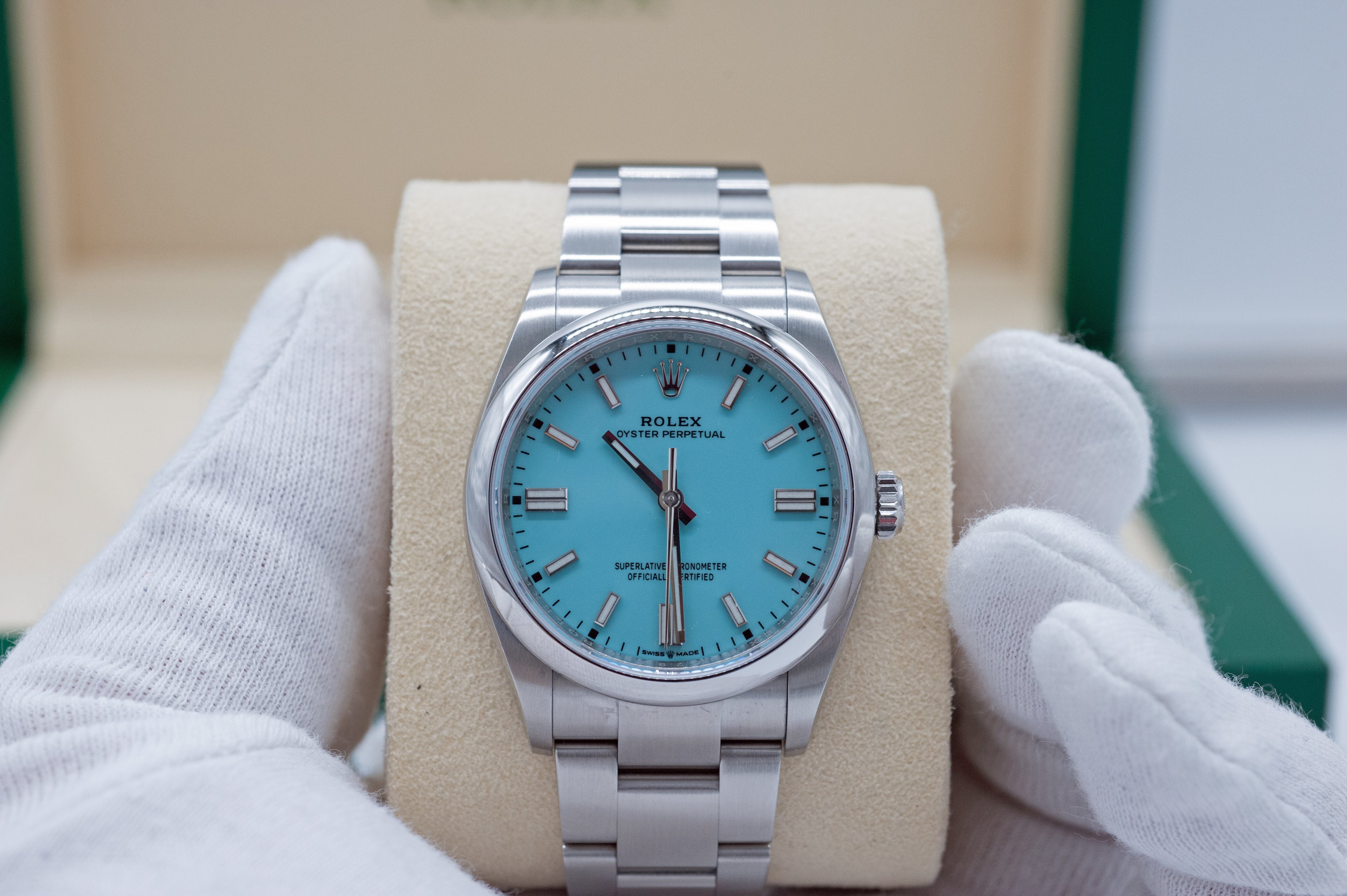 Rolex Oyster Perpetual 36 Tiffany I 6/2023 I ungetragen I Ref. 126300