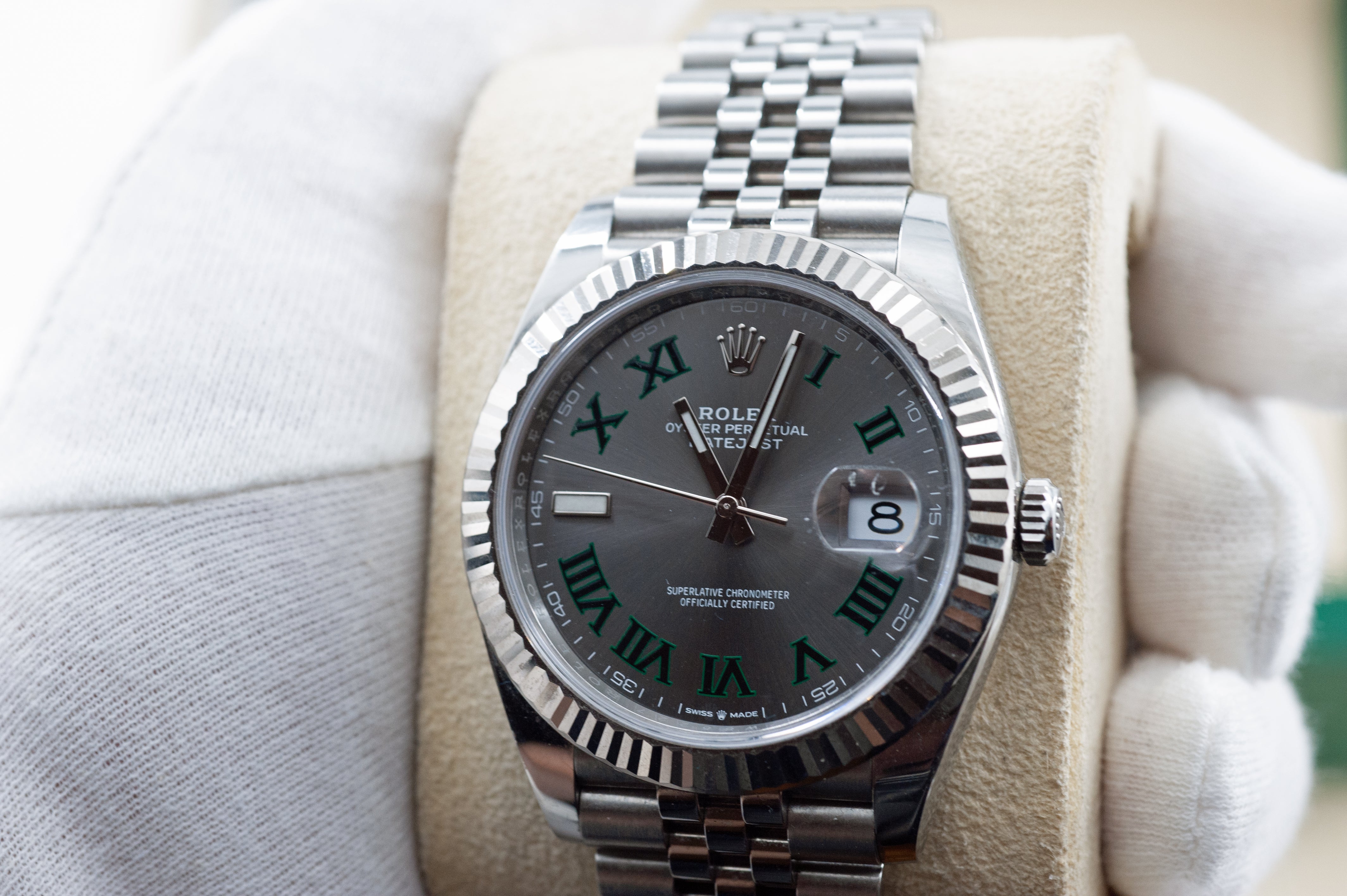 Rolex Datejust 41 Wimbledon I sehr guter Zustand I Full Set incl EKR I 2021 I Ref 126334