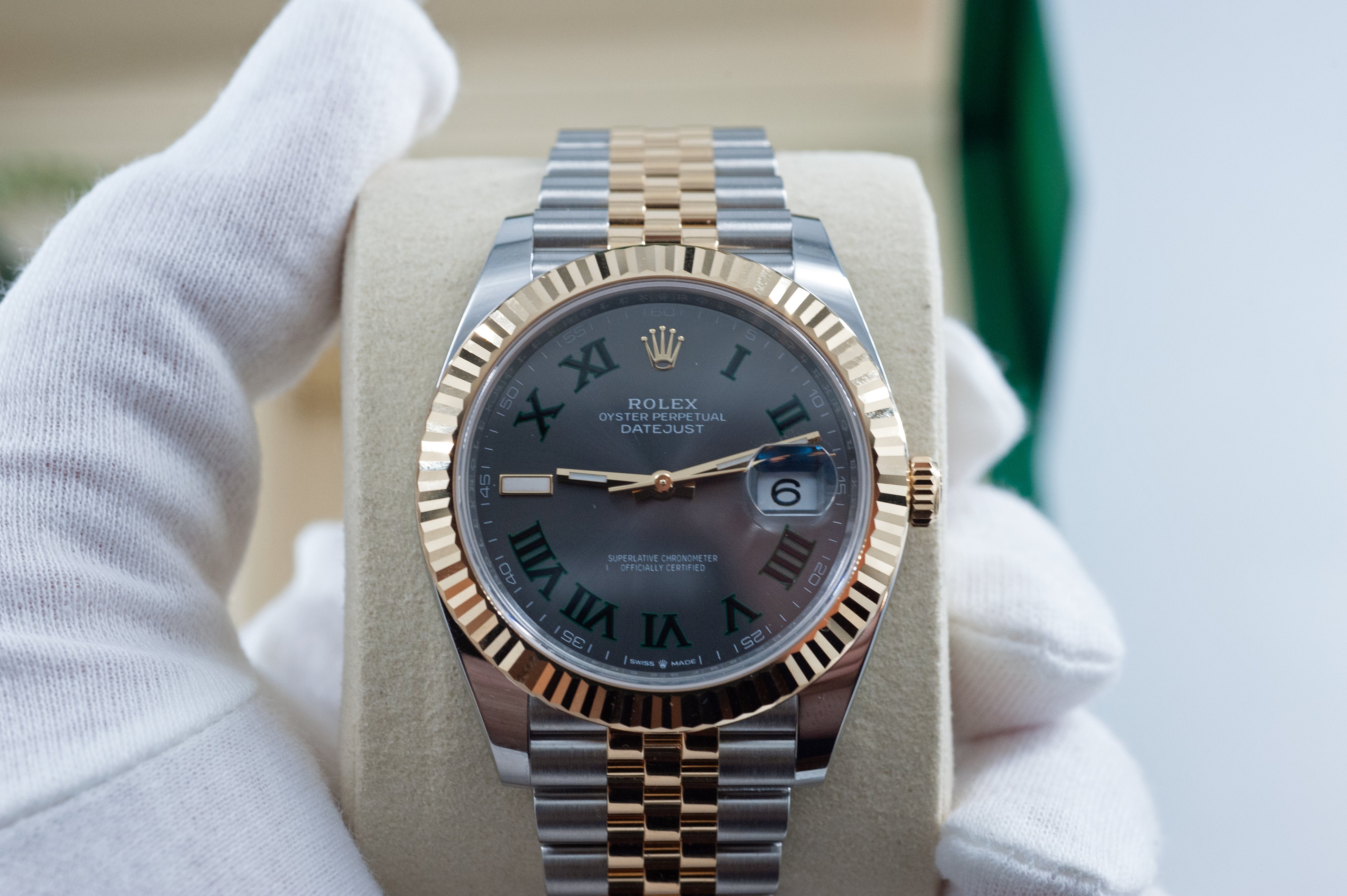 Rolex Datejust 41 Wimbledon Stahlgold I Ref 126333 I ungetragen und verklebt