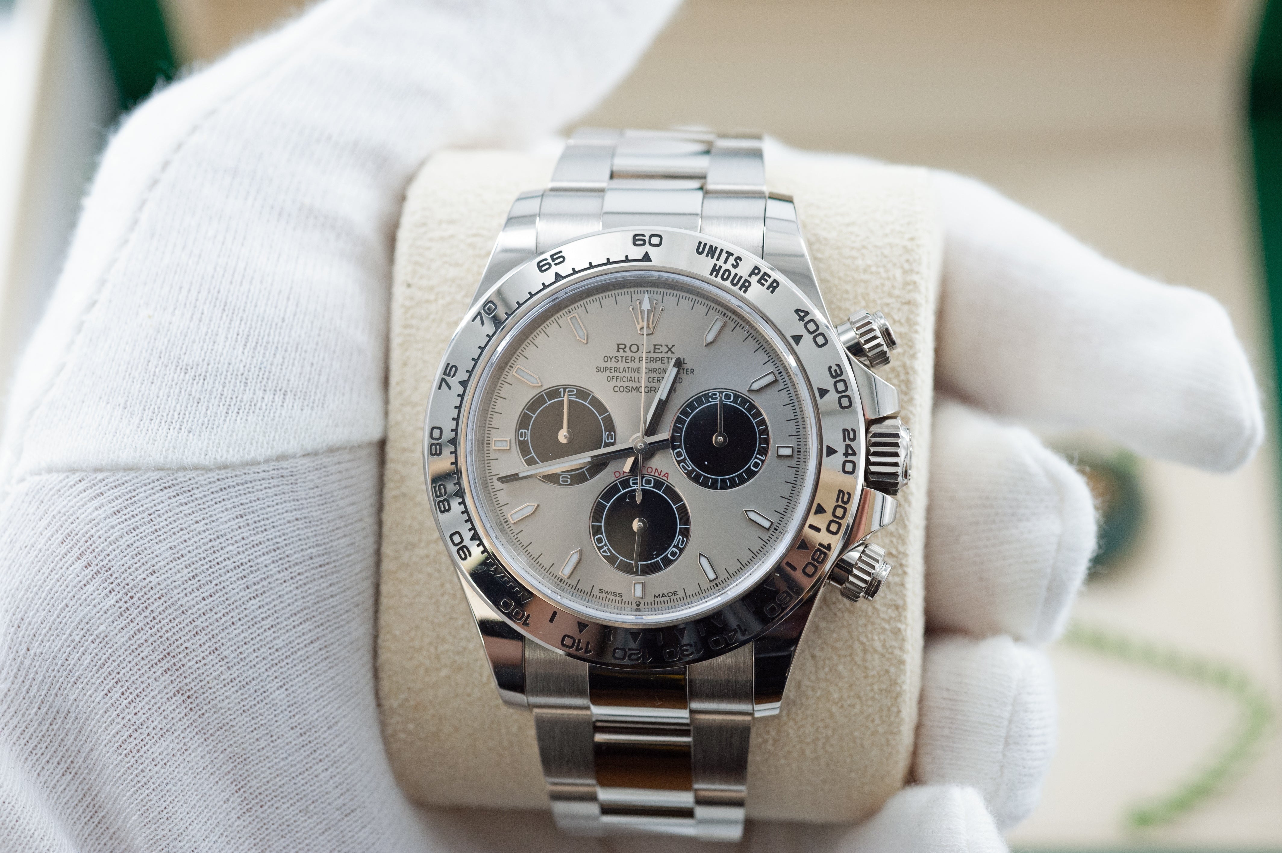 Rolex Daytona weißgold I Ref. 126509 I sehr guter Zustand I 2024 I Full Set